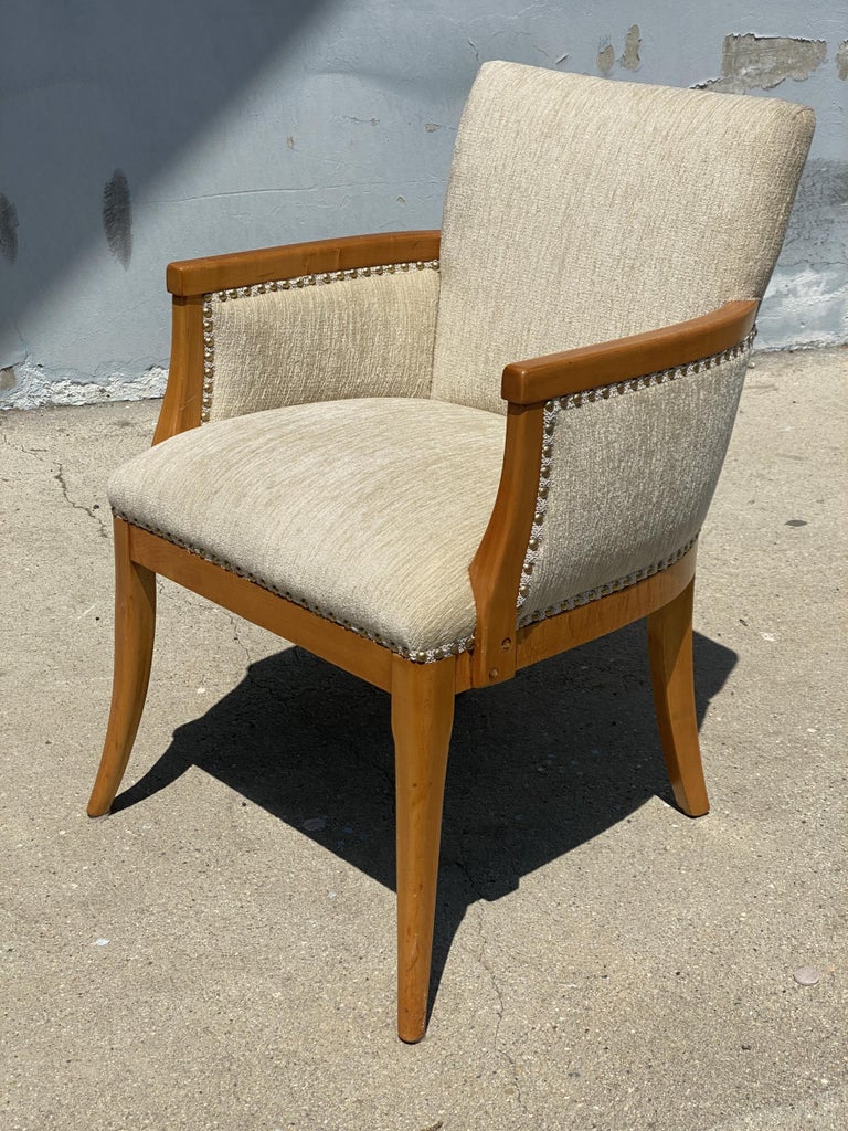 High Style Mid Century Reading Chair w/ Ottoman by Heywood Wakefield
