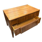 Mid Century "Parallel" Walnut End Table Commode by Barney Flagg For Drexel