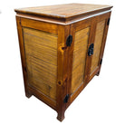 Oriental James Mont Style Koa & Stick Rattan Stereo Cabinet