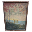 Original Fall Celebration Impression Painting Oil On Baord, Framed