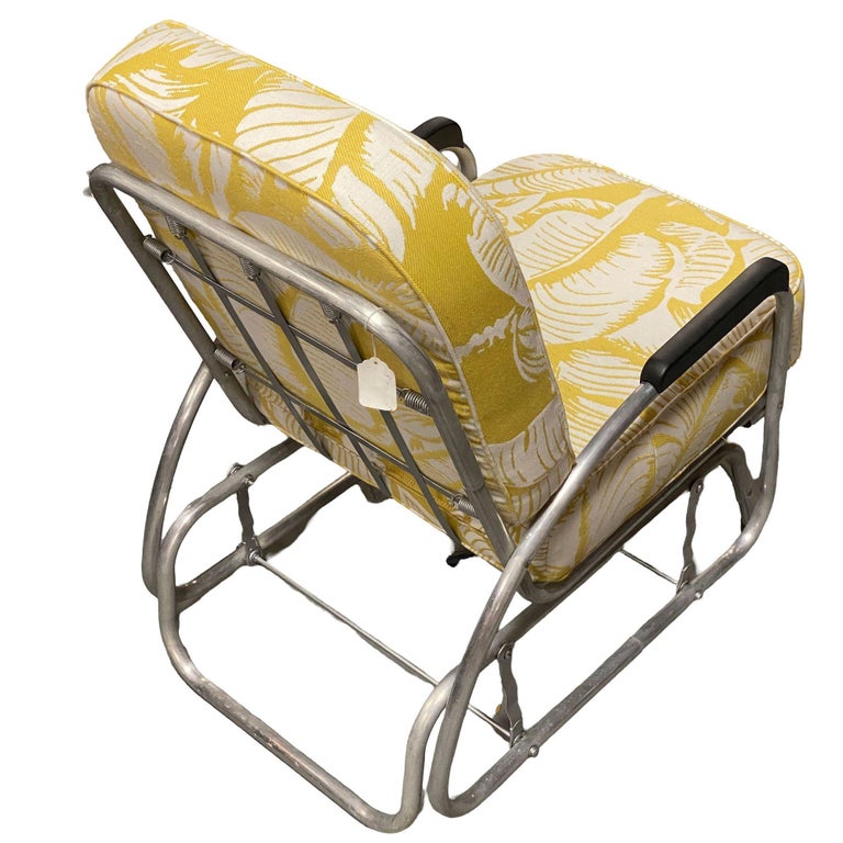 Aluminum Patio/Outdoor Sled Base Rocking Slider Armchair w/ Speed Arms