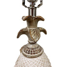 Mid-Century White Ceramic Pineapple Pedestal Lamp - Single