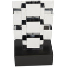 Brutalist Chrome Interlaced Column Sculpture Table Lamp by Curtis Jere, Pair