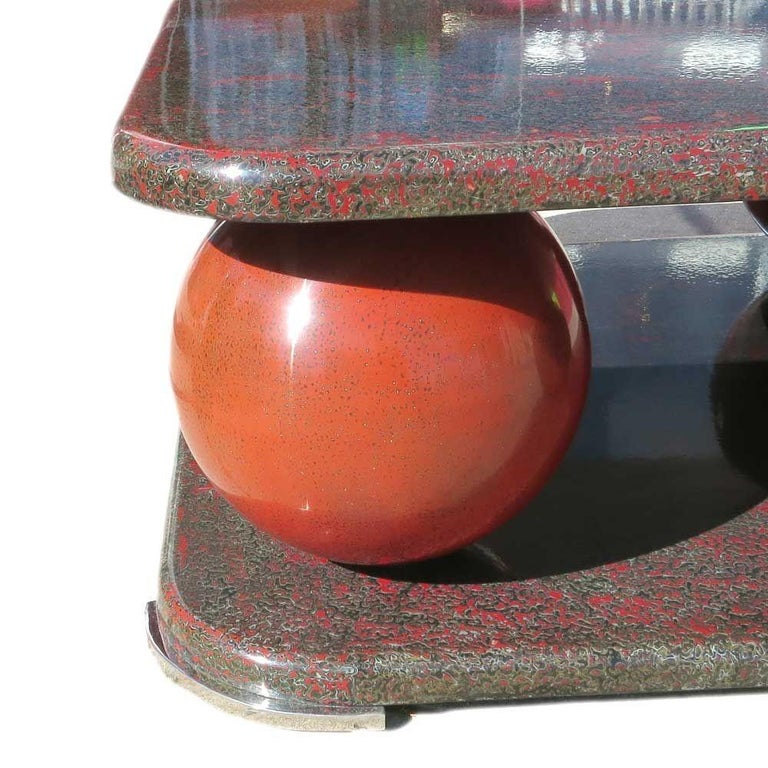 Rare Large Maitland Smith Art Deco Cocktail Table