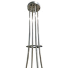 Large Modernist Twelve-Light Nickel Finished Chandelier