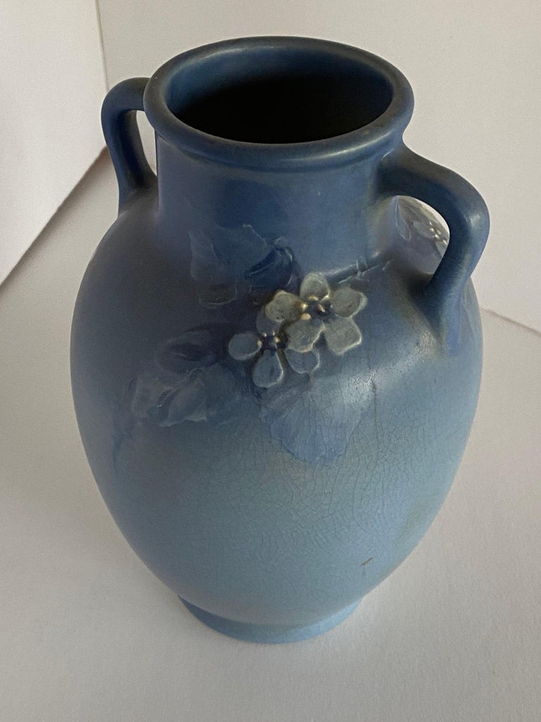 Antique Arts & Crafts Hand-Painted Art Pottery Vase by Weller Pottery
