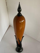 Sculpted Ebony and Chakte Kok Wood "Hollow Vessel" #14 by Don Comer Lacma