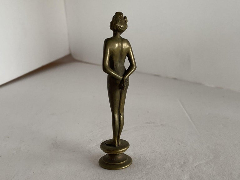 Bronze Art Nouveau Nude Women Letter Wax Seal Stamp