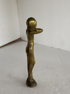 Bronze Letter Wax Seal Stamp Featuring Nude Bathing Women Art Nouveau