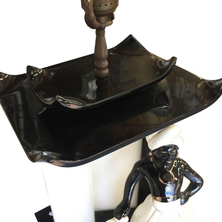 Midcentury Arabian Inspired Lucite Sculptural Lamp by Moss
