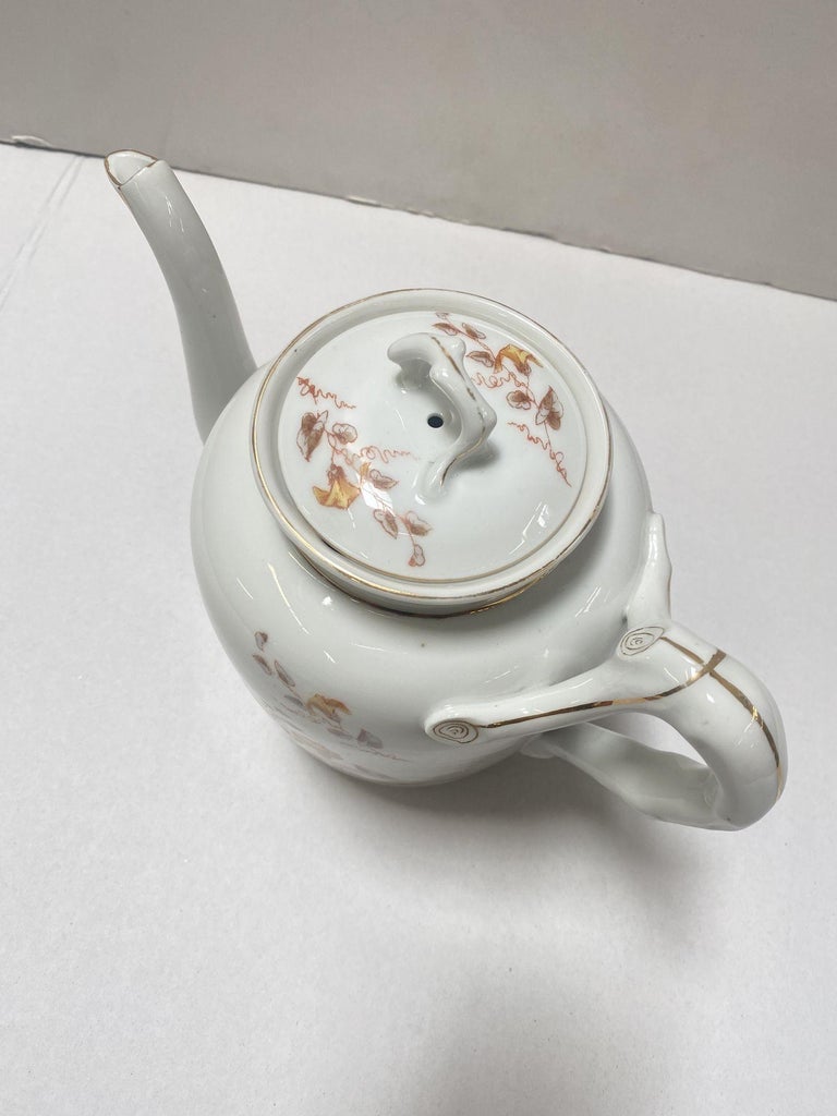 1910's Carlsbad Gutherz Floral Blossom Pattern Tea or Coffee Pot