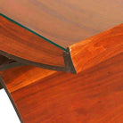 Mid-Century Molded Sculptural Plywood Hourglass Side Drink Table with Glass Top