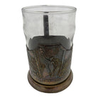 Art Deco "Age of Progress" Silver Plate and Glass Beer Mug