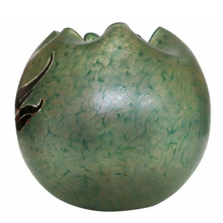 Monumental Early 20th Century Art Glass Vase by Verrerie Legras