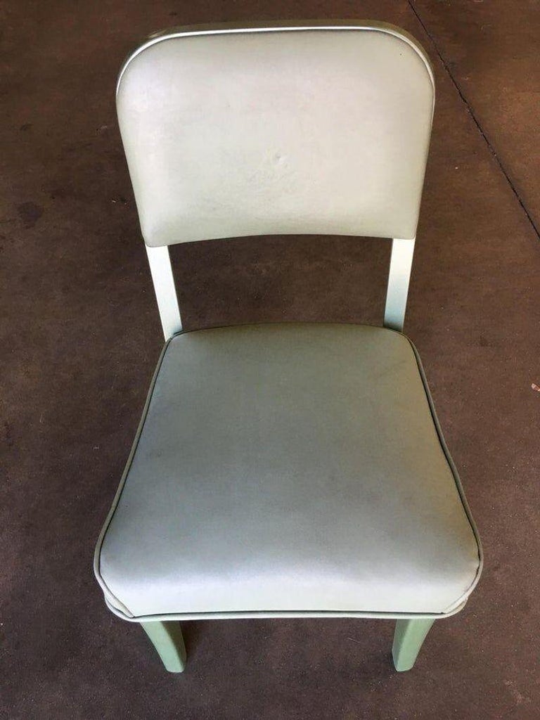 Midcentury Steelcase Tanker Dining Table and Chairs Set