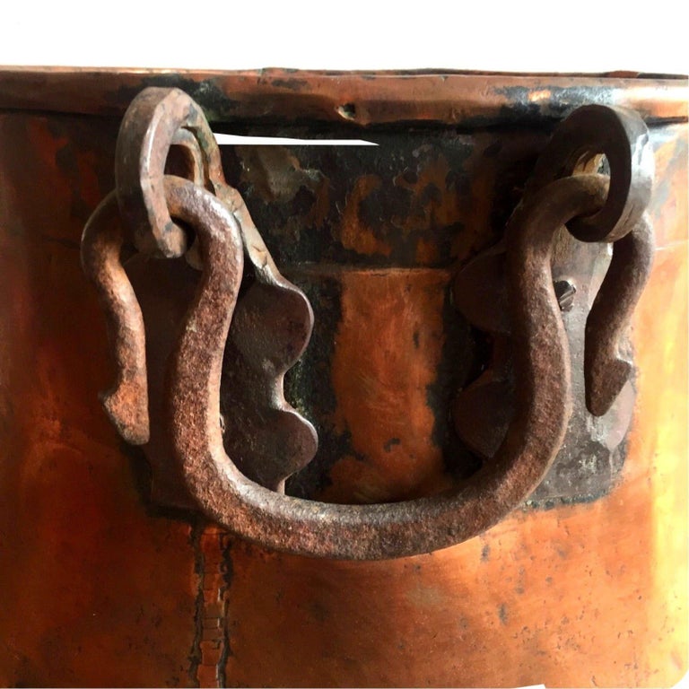 Late Victorian Hand-Hammered Copper Cauldron Pot