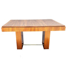 Art Deco Geometric Walnut Dining Table Desk Inspired by Charles Dudouyt
