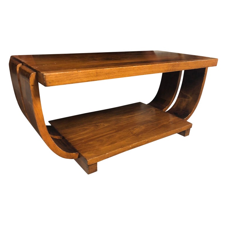 Geometric Art Deco Coffee Table by Gilbert Rohde for Brown Saltman
