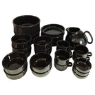 Neo Art Deco Black Bowl & Coffee Mug 26 Piece Serverware Set by Waechtersbach