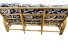 Restored Arch Arm Rattan Loung Chair & Sofa Living Room Set w/ Ottoman