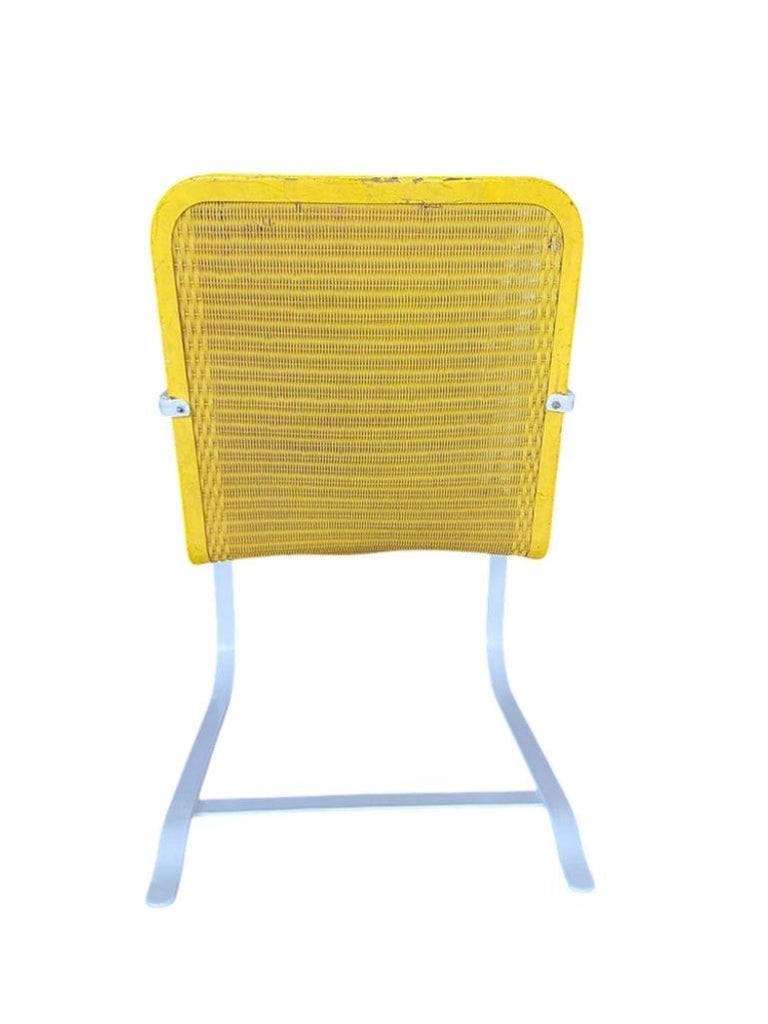 Mid-cenrtury Lloyd Flanders "Loom" Wicker Springer Outdoor Patio Chair, Pair