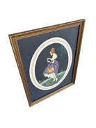 1920's Framed French Artwork "The Daisies Tell" by Marcel Le Boulte