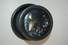 Vintage Post War Japanese Black Aboloni Round Tea Caddie Canister