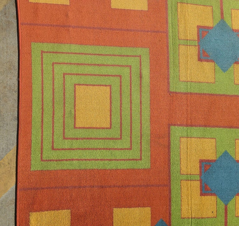 Original 6.4' X 13.7' Art Deco Revival Area Rug From the Arizona Biltmore