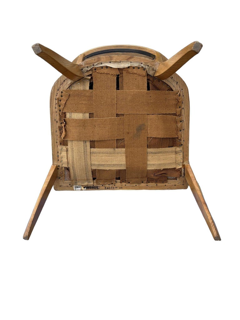 Early Art Deco Modern White Oak Armchair in the style Josef Hoffmann