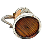 Silverplate Oak Tankard Beer Stein w/ Dragon motif, by St. Louis Silver Co.