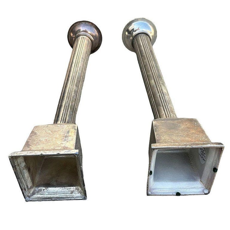 20" High Style Roman Colum Candlestick Holder, Pair