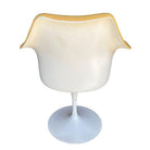 Eero Saarinen Yellow Leather Tulip Arm Chair Pedestal Collection by Knoll