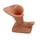 Mid-century Modern Pink Calla Lilly Horn Shaped Ceramic Vase, Pair