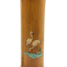 1930 Art Deco Pink Flamingo Delta Chi Leges Fraternity Bamboo Vase