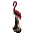 Mid-century Tropical Ceramic "The Walker" Pink Flamingo Figurine