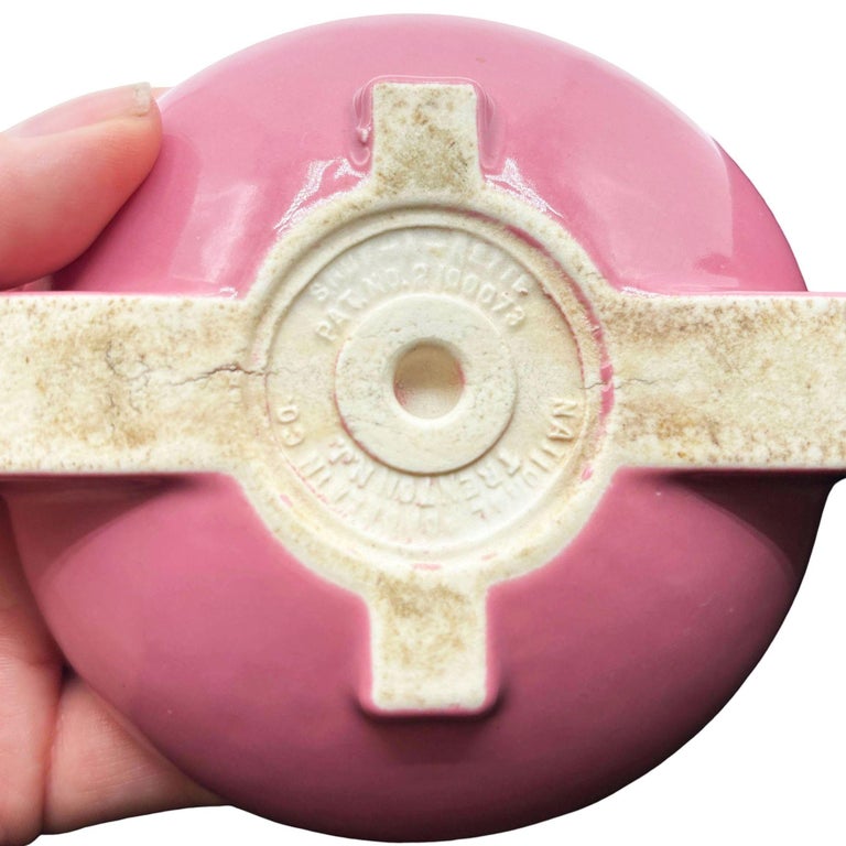 Streamline Art Deco Snuf A Rette Pink Ashtray by National Porcelain Co