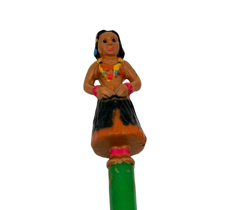 21 Piece Mid-Century Tropical Hula Girl & Flamingo Cocktail Swizzle Sticks