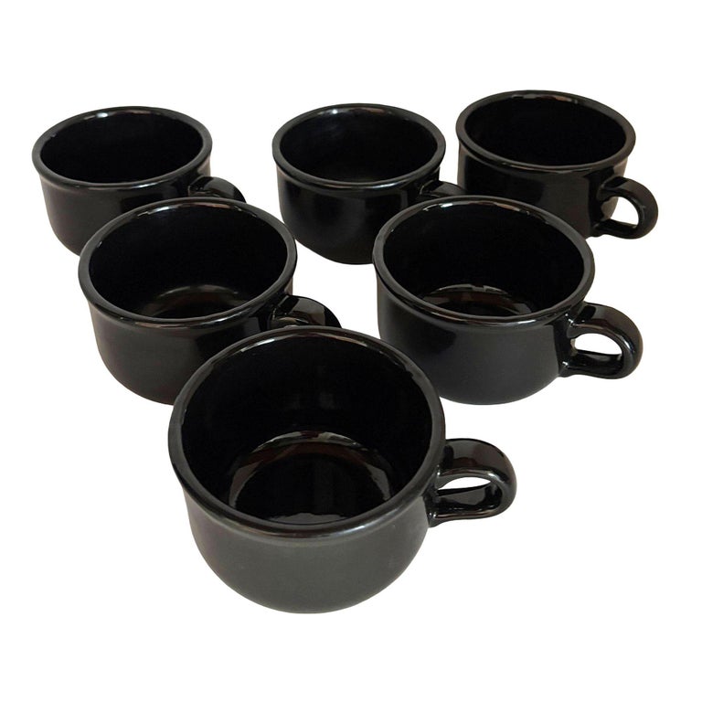 Neo Art Deco Black Bowl & Coffee Mug 26 Piece Serverware Set by Waechtersbach