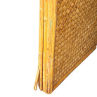 Mid-Century 9' Foot X 6' Foot Rattan and Woven Wicker Wall Divider w/ Wheels