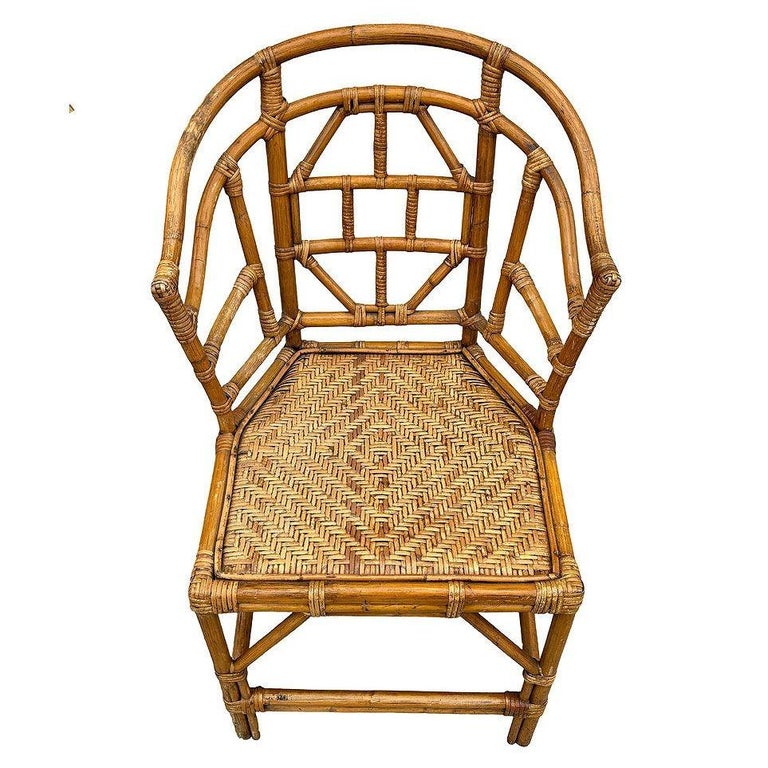 Brighton Pavilion Style Rattan Dining Armchairs
