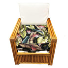 Heywood Wakefield "Oak Rattan" Lounge Chair Pair w/ Coffee Table