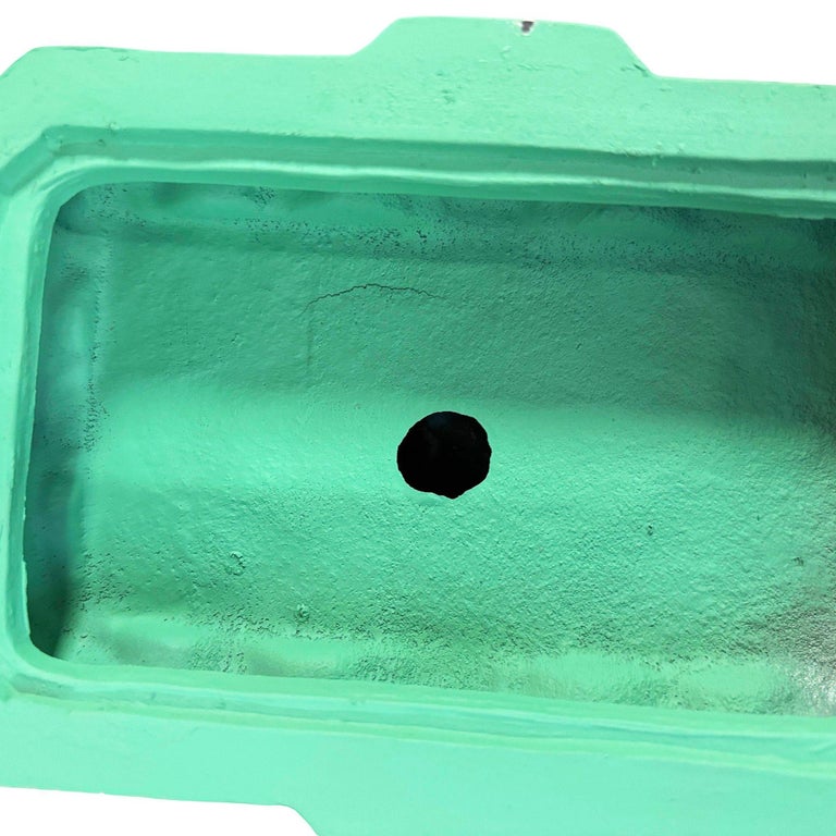 1920s Green Enamel Nuart Nude Female Ashtray With McCoy Ashtray