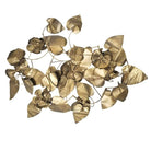 Mid-century Tole Brass Folded Metal Floral Wall Sculpture