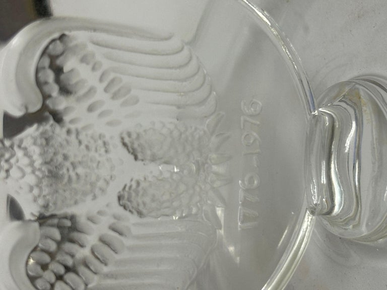 Vintage Lalique Crystal Pin Ring Dish Tray