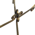 Gold-tone Gilded Wrought Iron Hollywood Regency Cocktail Table w/ Glass Top