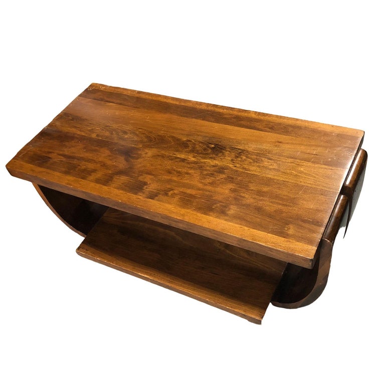Geometric Art Deco Coffee Table by Gilbert Rohde for Brown Saltman
