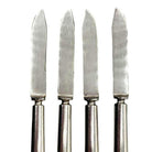 Late Victorian Rodgers Meriden Conn Shell Design Dessert Luncheon Knife Set of 4
