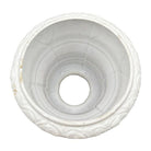 Art Nouveau Frosted Milk Glass Bellflower Floral & Stripes Globe , 2.25" Fitter