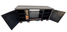 Mid-century James Mont Style Carved Media Credenza Stereo Cabinet
