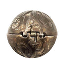 20th Century Sterling Silver Orb Ball Pomander Locket Pendant on Chain